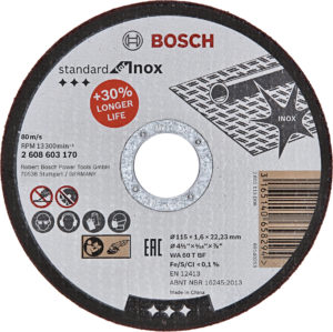 BOSCH Standard for Inox rovný dělící kotouč na nerez 115mm (1.6 mm)
