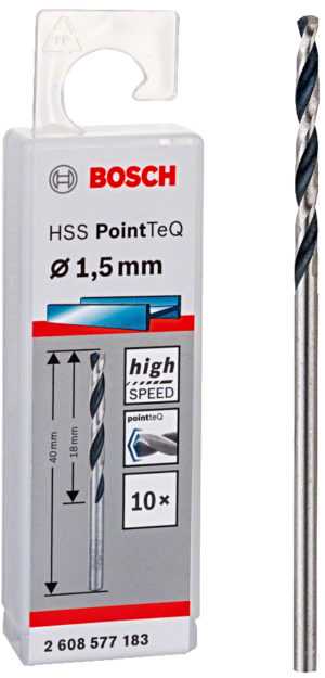 BOSCH HSS PointTeQ spirálový vrták 1.5mm (10 ks)