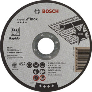 BOSCH Expert for Inox rovný dělící kotouč na nerez 125mm (1.0 mm)