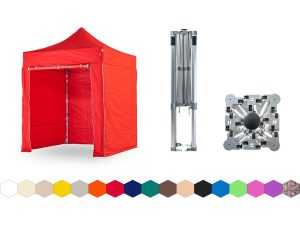 Nůžkový párty stan 2x2 m TENTino BIG HEXAGON Barva opláštění: 7A - ČERVENÁ
