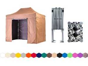 Nůžkový párty stan 2x3 m TENTino BIG HEXAGON Barva opláštění: 10B - SVĚTLE HNĚDÁ