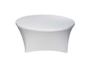 TENTino Elastický ubrus na kulatý stůl 180 cm Barva: BÍLÁ