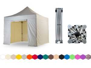 Nůžkový párty stan 4x4 m TENTino BIG HEXAGON EXTREME Barva opláštění: 2A - KRÉMOVÁ