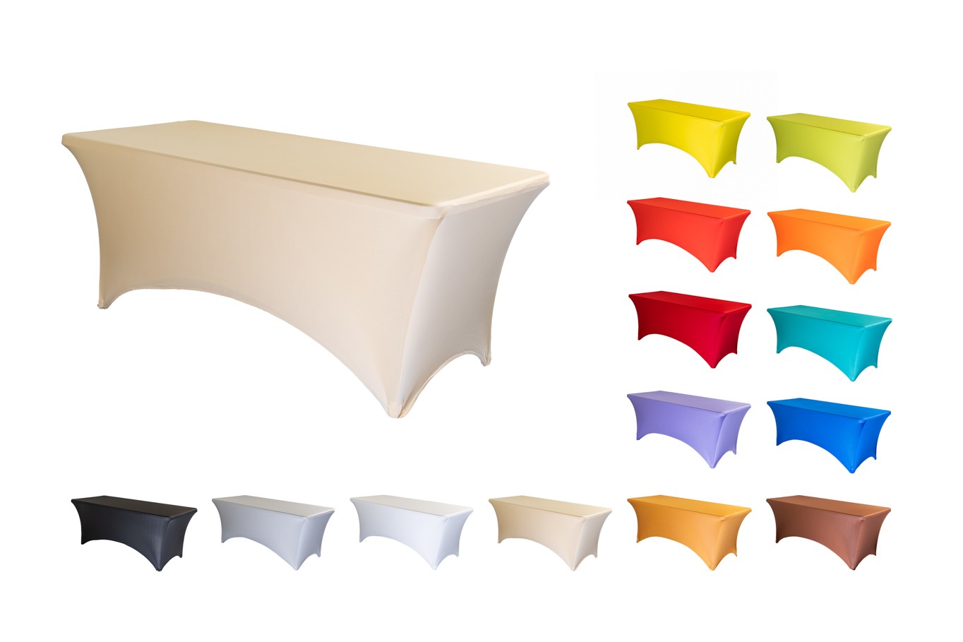 TENTino Elastický potah na skládací stůl 152x76 cm VÍCE BAREV Barva: 14 ŠAMPAŇ