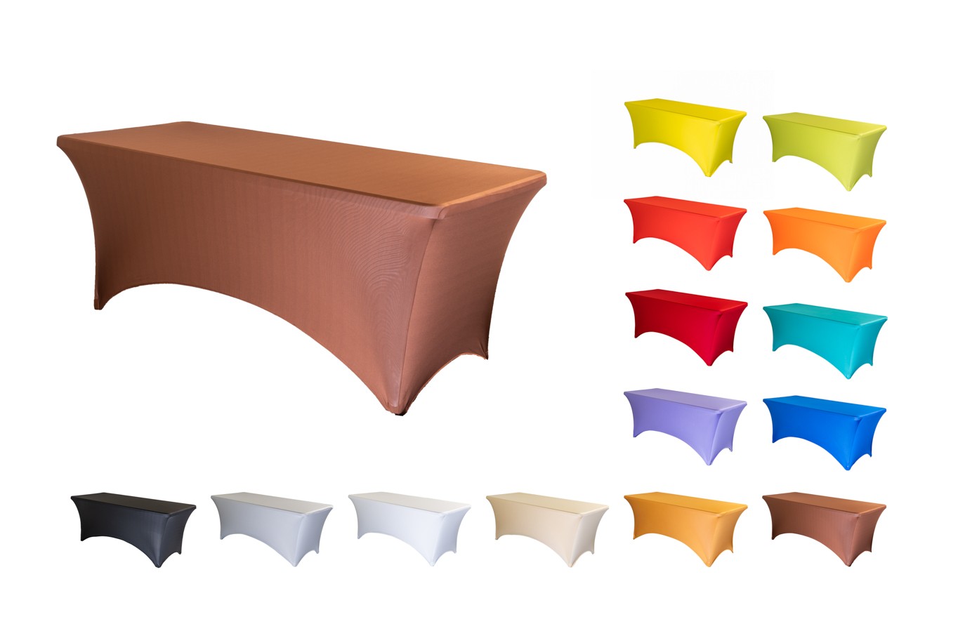 TENTino Elastický potah na skládací stůl 180x76 cm VÍCE BAREV Barva: ČOKOLÁDOVÁ HNĚDÁ