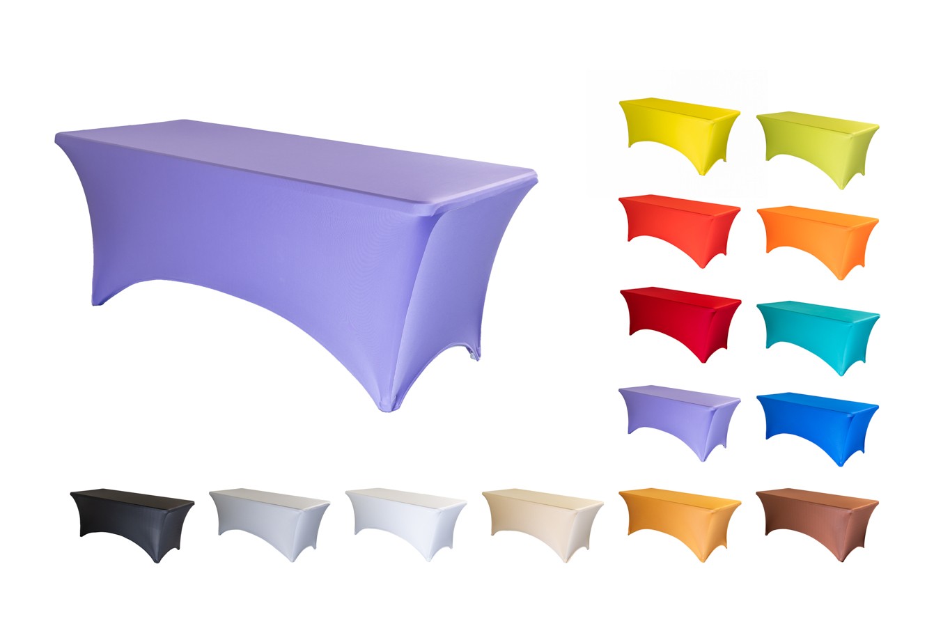 TENTino Elastický potah na skládací stůl 180x76 cm VÍCE BAREV Barva: LEVANDULOVÁ