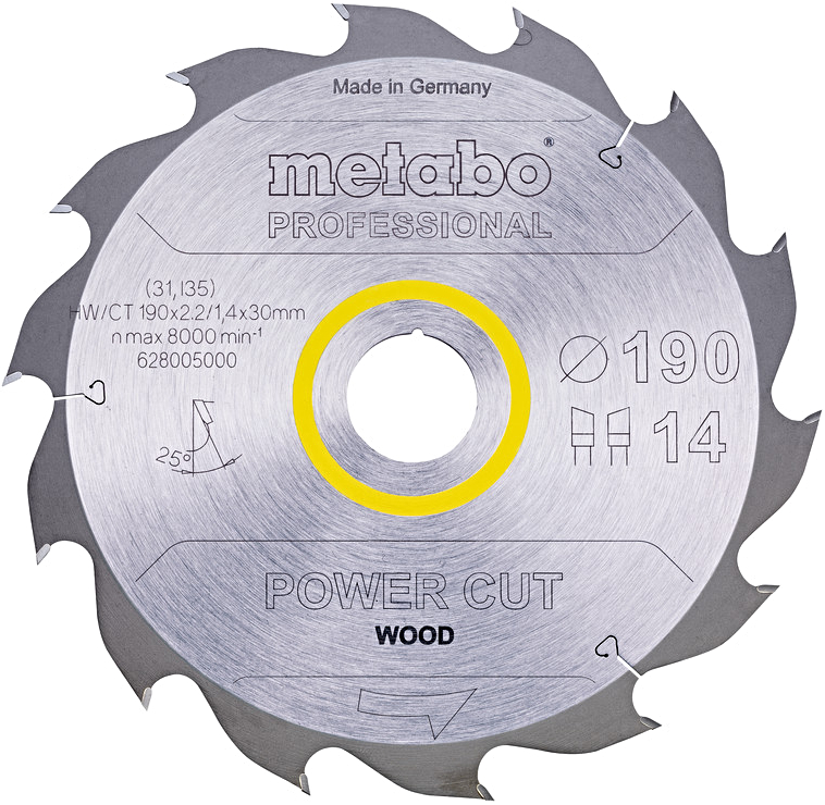 METABO Power Cut Wood Professional 190x30mm (14Z)
