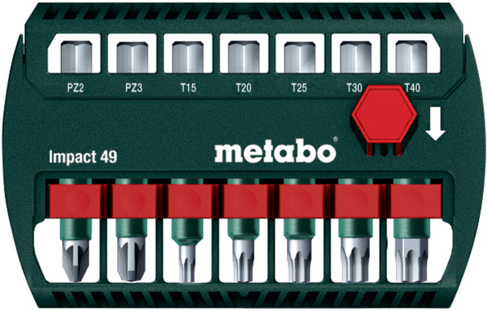 METABO box s torzními bity Impact 49 (7 ks)