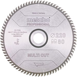 METABO pilový kotouč Multi Cut 220x30mm (80 zubů)