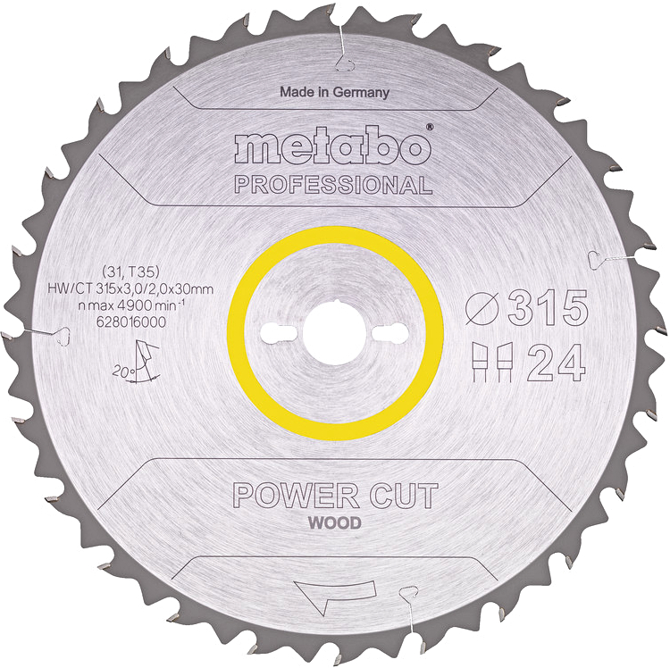 METABO Power Cut Wood Professional 315x30mm (24Z)