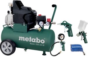 METABO Basic 250-24 W olejový kompresor + příslušenství LPZ 4