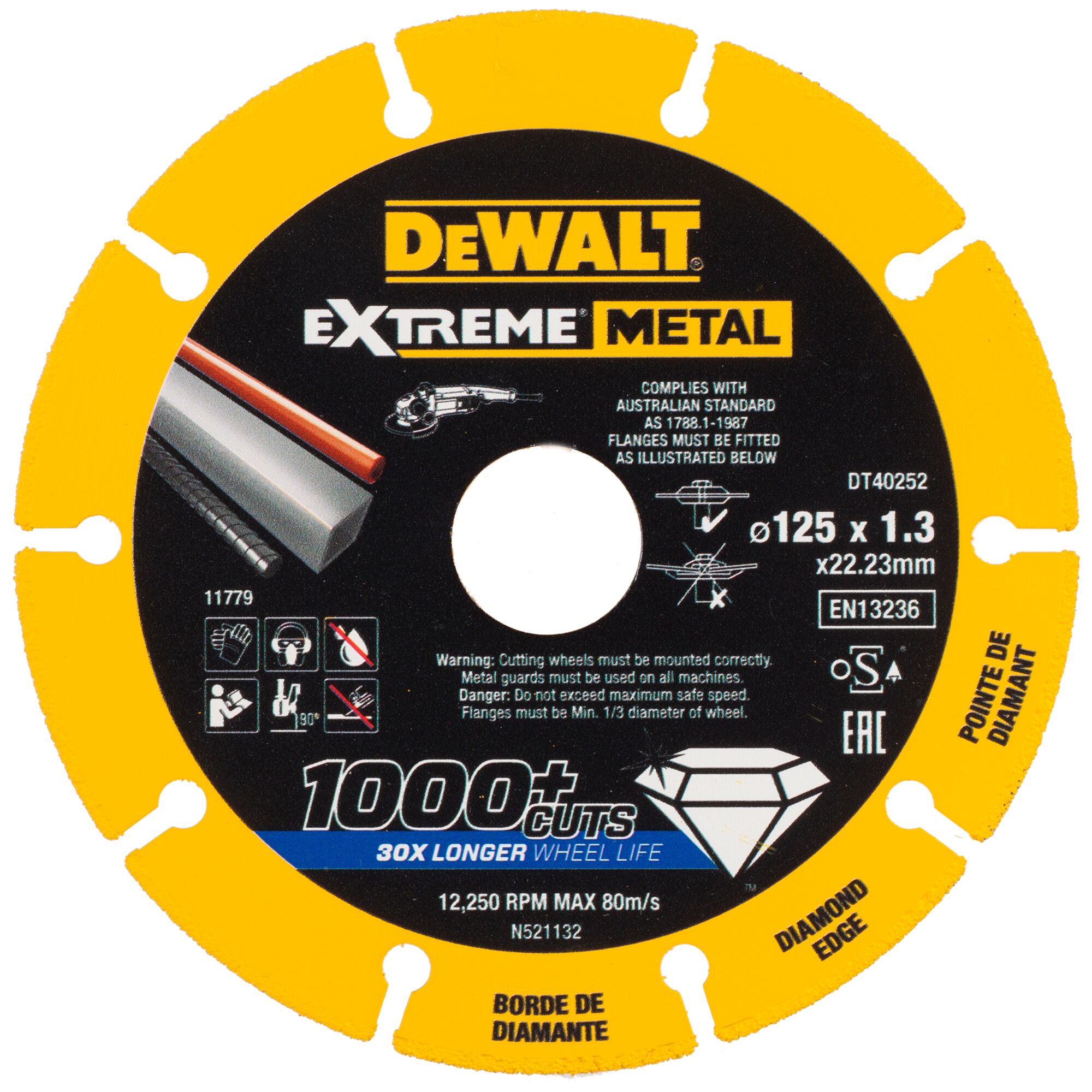DeWALT DT40252 125x22.23mm diamantový kotouč na kov Extreme Metal