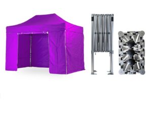 Nůžkový párty stan 2x4 m TENTino BIG HEXAGON Barva opláštění: 15A - FIALOVÁ