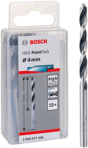 BOSCH HSS PointTeQ spirálový vrták 4mm (10 ks)