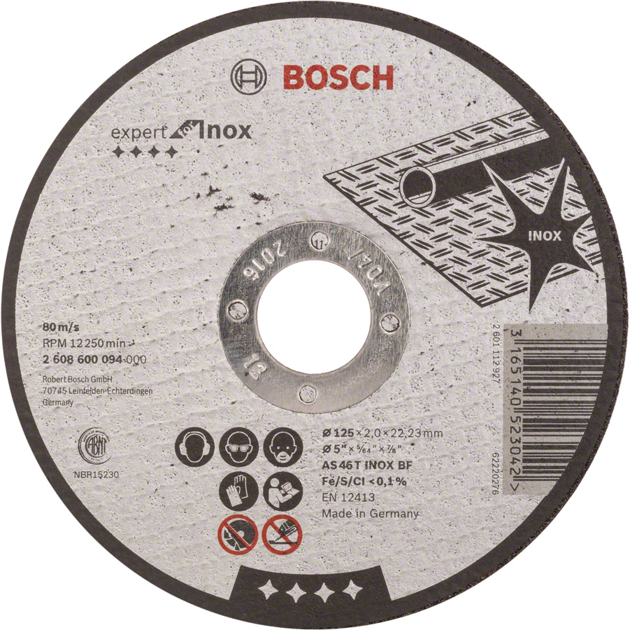 BOSCH Expert for Inox rovný dělící kotouč na nerez 125mm (2.0 mm)