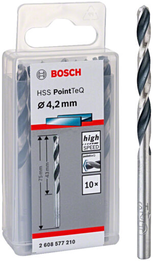 BOSCH HSS PointTeQ spirálový vrták 4.2mm (10 ks)