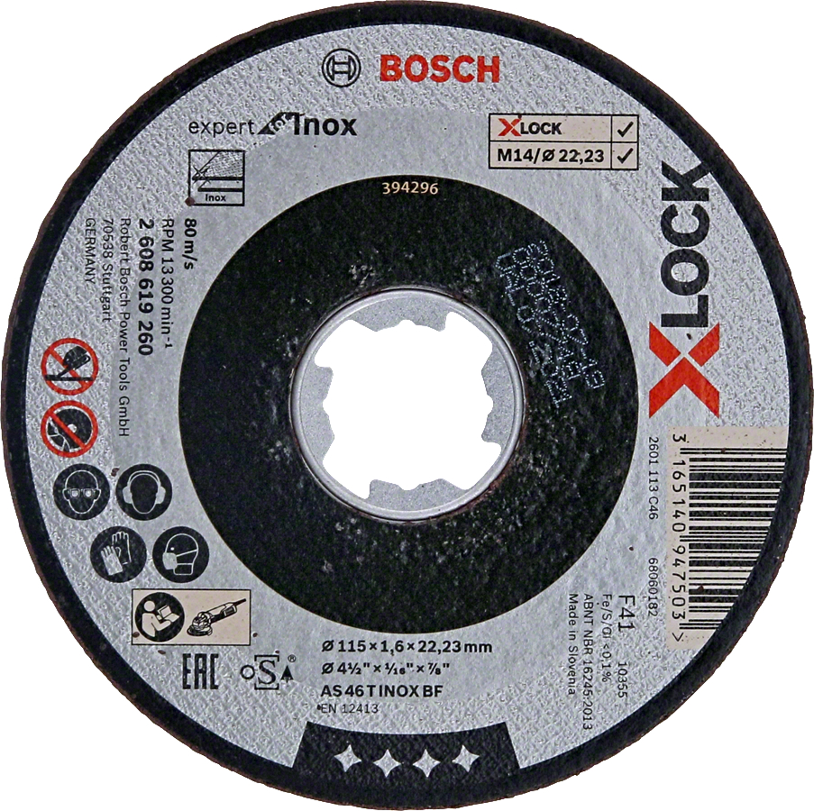 BOSCH Expert for Inox dělící kotouč na nerez X-LOCK (115/1.6 mm)