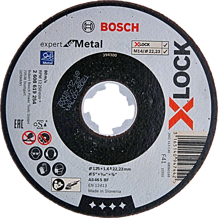 BOSCH Expert for Metal kotouč na kov X-LOCK (125/1.6 mm)