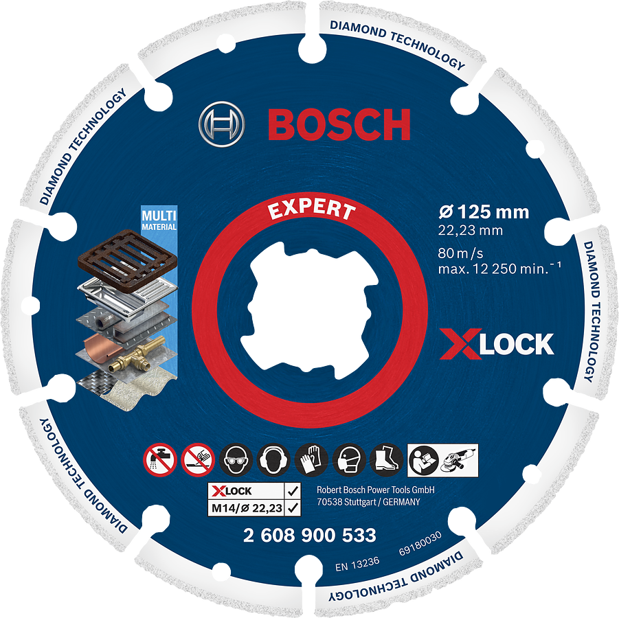 BOSCH Expert 125mm DIA kotouč na kov Diamond Metal Wheel X-LOCK