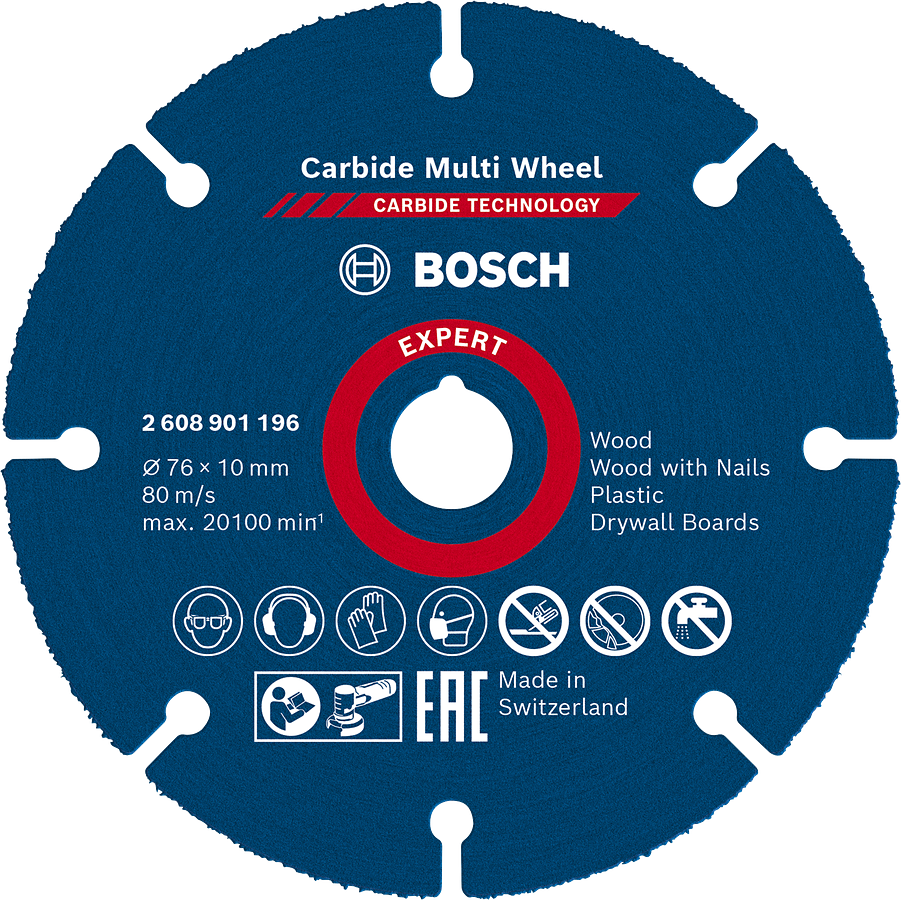 BOSCH Expert Carbide Multi Wheel 76x10mm univerzální kotouč s karbidem