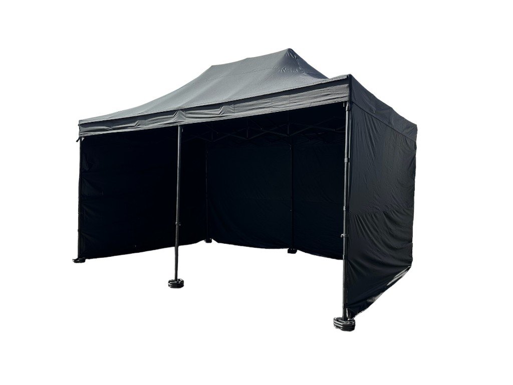 OPLÁŠTĚNÍ NA 4x6 m /6 noh TENTino STAGEMAN BIG HEXAGON BLACK extra vysoký Barva opláštění: 11A - ČERNÁ