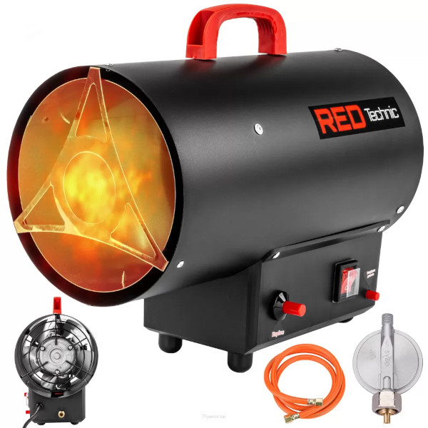 POWERMAT  Plynový ohřívač 25kW s regulátorem a hadicí RTNGG0119 RED TECHNIC