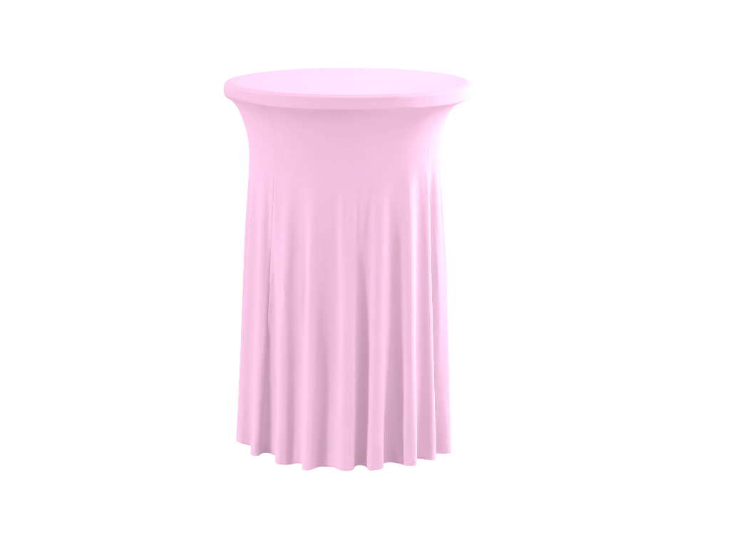 TENTino Elastický ubrus SKIRTING na koktejlový bistro stůl 80 cm VÍCE BAREV Barva ubrusu: SVĚTLE RŮŽOVÁ / PINK