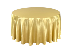 Saténový ubrus na kulaté stoly (průměr 274 cm) Barva ubrusu: ŠAMPAŇ