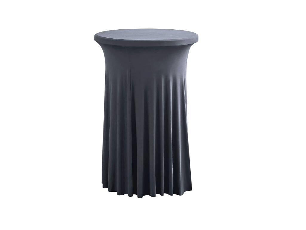 TENTino Elastický ubrus SKIRTING na koktejlový bistro stůl 60 cm VÍCE BAREV Barva ubrusu: TMAVĚ ŠEDÁ / ANTRACIT