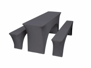 TENTino Elastický potah STANDARD na pivní set 220x50 - 220x70 cm Barva ubrusu: TMAVĚ ŠEDÁ / ANTRACIT