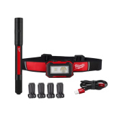 Sada aku čelové svítilny a kapesní svítilny Milwaukee IR HL450PL250 4933492104