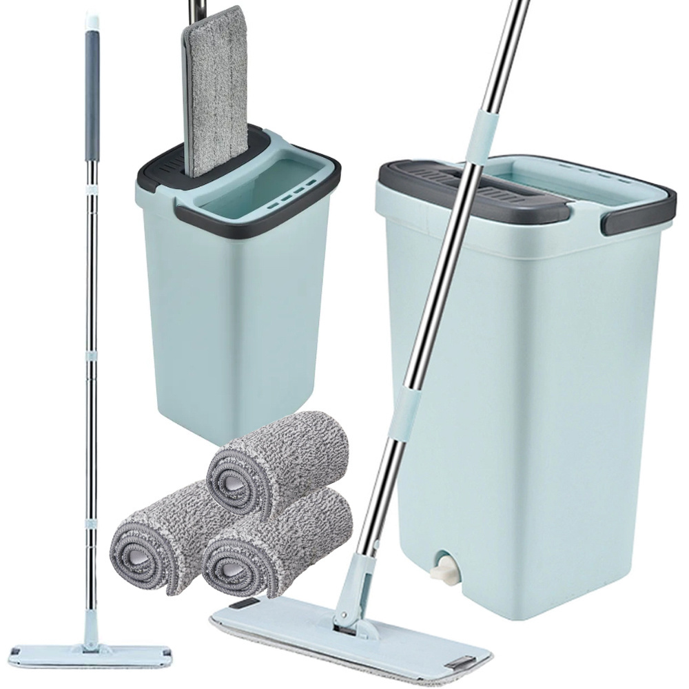 Plochý mop se ždímacích kbelíkem + 3x hadr 27085 JIPOS