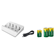 BOSCH Nabíječka na baterie NiMH + D články + 9 V 1600A032EA