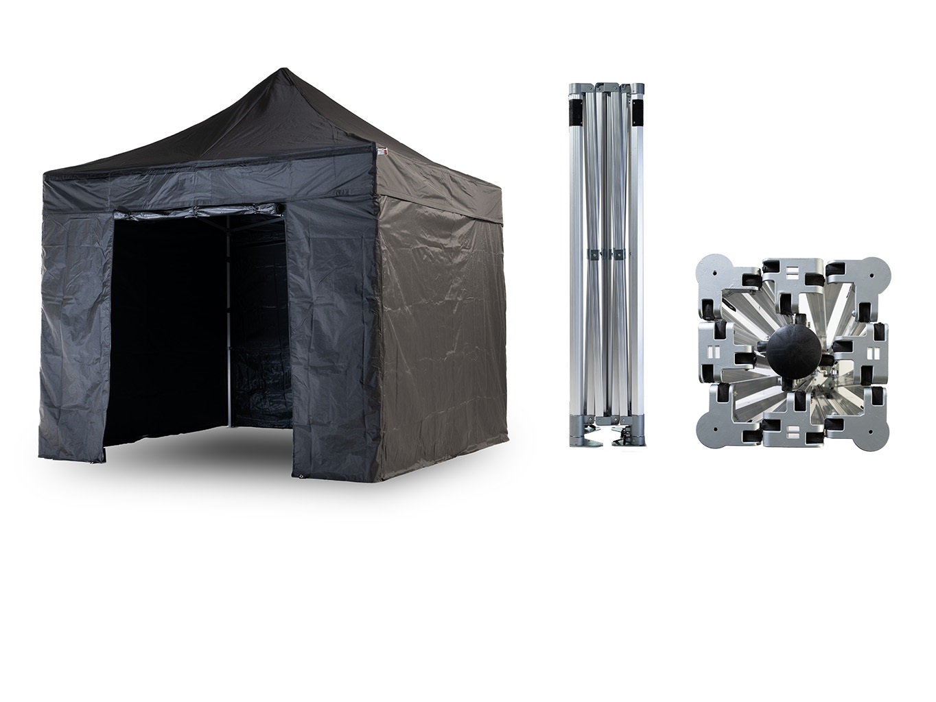 Nůžkový párty stan 4x4 m TENTino BIG HEXAGON EXTREME EXTRA HIGH ROOF Barva opláštění: 3A - BÉŽOVÁ