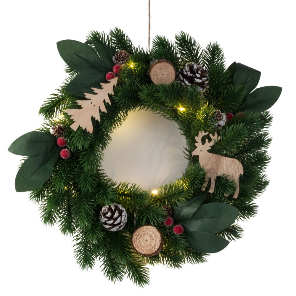 Vánoční věnec s LED 20cm 26279 JIPOS