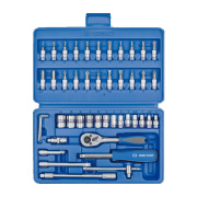 Sada hlavic s ráčnou a příslušenstvím King Tony 1/4 CrV  6 hran 46 ks ST2346MR01