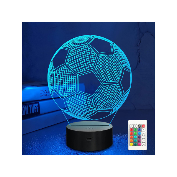 Noční lampa RGB fotbalový míč + dálkový ovladač 12296 JIPOS
