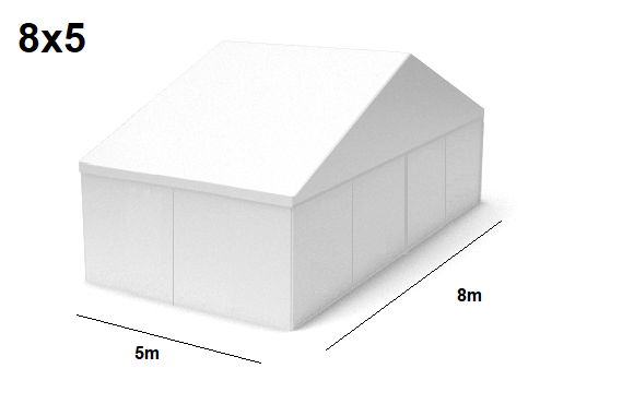 TENTino Velkokapacitní párty stan 8x5 m Varianta: NOVÝ BÍLÝ