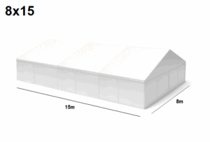 TENTino Velkokapacitní párty stan 8x15 m Varianta: NOVÝ BÍLÝ