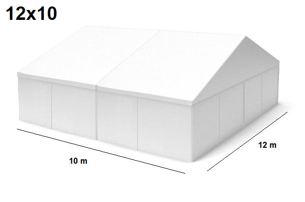 TENTino Velkokapacitní párty stan 12x10 m Varianta: NOVÝ BÍLÝ