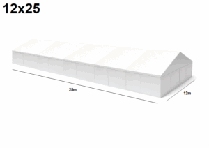 TENTino Velkokapacitní párty stan 12x25 m Varianta: NOVÝ BÍLÝ