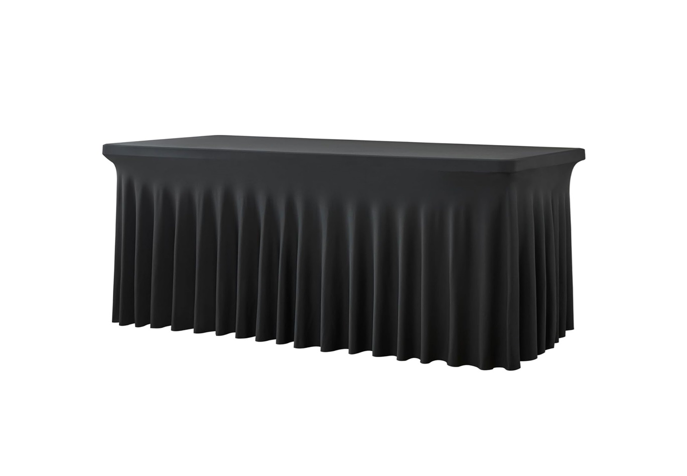 TENTino Elastický potah SKIRTING na skládací stůl 152x76 cm Barva ubrusu: ČERNÁ / BLACK