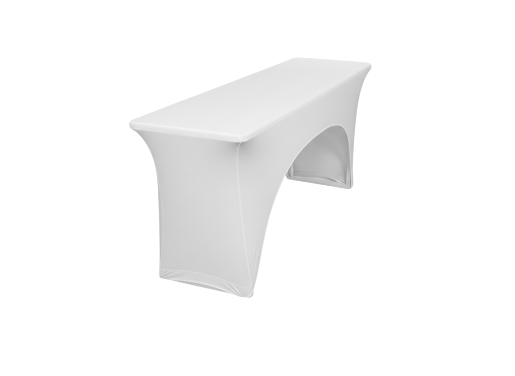 TENTino Elastický potah STANDARD na pivní stůl 200x50 - 200x70 cm Barva ubrusu: BÍLÁ / WHITE