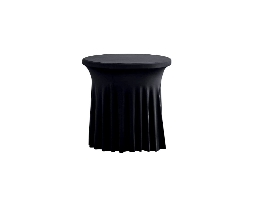 TENTino Elastický ubrus SKIRTING na kavárenský nízký stůl 60 cm VÍCE BAREV Barva ubrusu: ČERNÁ / BLACK