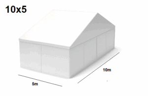 TENTino Velkokapacitní párty stan 10x5 m Varianta: NOVÝ BÍLÝ