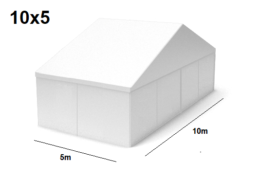 TENTino Velkokapacitní párty stan 10x5 m Varianta: NOVÝ BÍLÝ