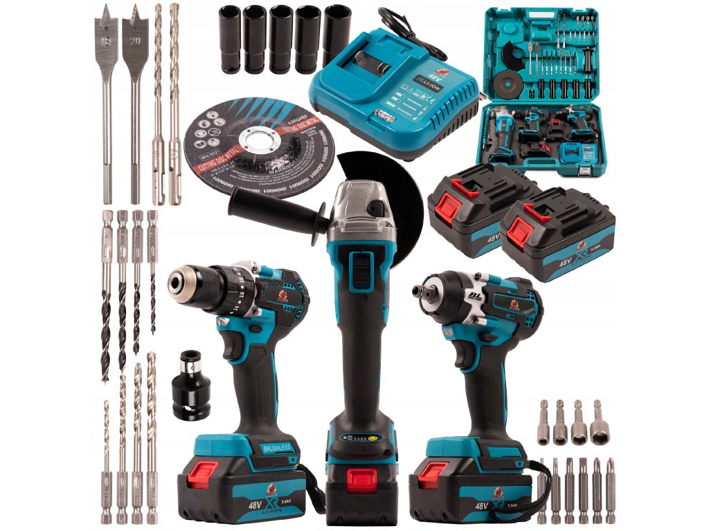 Sada aku nářadí 3v1 2x48V + příslušenství BT5017B BULLTECH