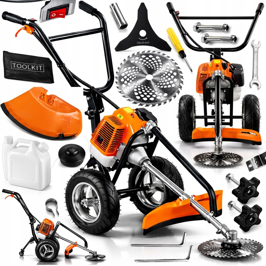 Benzínový křovinořez s kolečky 3