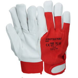 Jipos Tools Kožené rukavice na suchý zip vel. 10 červené P531-64 JIPOS