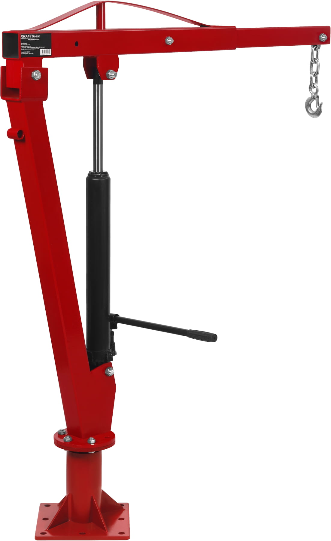 Dílenský hydraulický jeřáb 1t KD12684 KRAFT&DELE